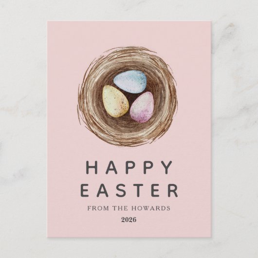 Elegant Modern Simple Easter Eggs | Happy Easter Feestdagenkaart (Voorkant)