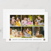 Elegant Modern Simple Eggs Happy Easter Photo Feestdagenkaart (Voorkant / Achterkant)