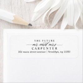 Elegant Modern Simple Future, Mrs Wedding Etiket