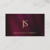 Elegant Modern Simple Gold Text Monogram Template Visitekaartje (Voorkant)