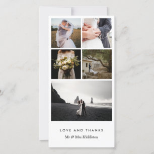 Elegant Modern Simple Married Couple Dank je Bedankkaart