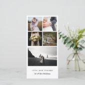 Elegant Modern Simple Married Couple Dank je Bedankkaart (Staand voorkant)