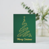 Elegant Modern Simple Minimalist Christmas Tree Feestdagenkaart (Staand voorkant)