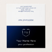 Elegant Modern Simple Monogram Crest Professional Visitekaartje (Buitenkant ongevouwen)