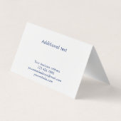 Elegant Modern Simple Monogram Crest Professional Visitekaartje (Achterkant)