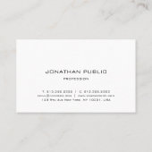 Elegant modern Simple Professional Plain Luxe Visitekaartje (Achterkant)