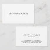 Elegant modern Simple Professional Plain Luxe Visitekaartje (Voorkant / Achterkant)