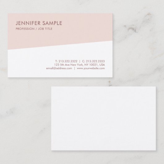 Elegant Modern Simple Professional Sjabloon Trendy Visitekaartje (Voorkant / Achterkant)