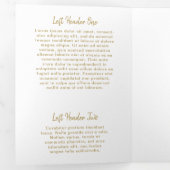 Elegant modern Simple Salon Gold-drievoudig brochu Drieluik Kaart (Binnenzijde eerst)