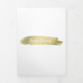 Elegant modern Simple Salon Gold-drievoudig brochu Drieluik Kaart (Cover)