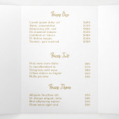 Elegant modern Simple Salon Gold-drievoudig brochu Drieluik Kaart (Binnenkant midden)