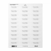 Elegant Modern Simple Script Return Address Etiket (Full Sheet)