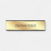 Elegant Modern Simple Template Faux Gold Home Deurbordje (Voorkant)