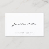 Elegant Modern Simple Trendy Calligraphed Name Visitekaartje (Voorkant)