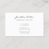 Elegant Modern Simple Trendy Calligraphed Name Visitekaartje (Achterkant)