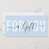 Elegant modern Simple Typography Cadeaubon (Voorkant)