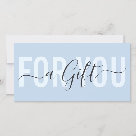 Elegant modern Simple Typography Cadeaubon (Voorkant)