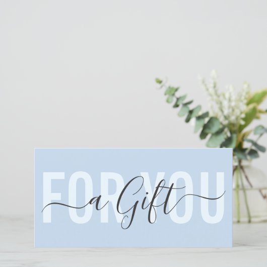 Elegant modern Simple Typography Cadeaubon (Staand voorkant)
