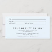 Elegant modern Simple Typography Cadeaubon (Achterkant)