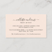 Elegant modern Simple Typography Lashes Business C Visitekaartje (Achterkant)