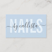 Elegant modern Simple Typography Nail Artist Busin Visitekaartje (Voorkant)