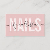 Elegant modern Simple Typography Nail Artist Visitekaartje (Voorkant)
