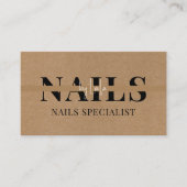 Elegant modern Simple Typography Nail Artist Visitekaartje (Voorkant)