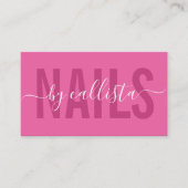 Elegant modern Simple Typography Nail Artist Visitekaartje (Voorkant)