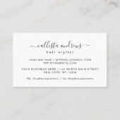Elegant modern Simple Typography Nail Artist Visitekaartje (Achterkant)