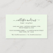 Elegant modern Simple Typography Nail Artist Visitekaartje (Achterkant)