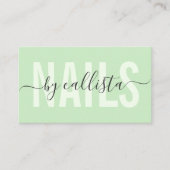 Elegant modern Simple Typography Nail Artist Visitekaartje (Voorkant)