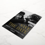 Elegant Modern Simple Vertical Photo Wedding Folie Uitnodiging (Gedraaid)