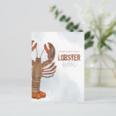 Elegant modern Simple Waterverf Lobster Boil Briefkaart (Staand voorkant)
