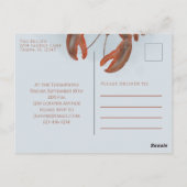 Elegant modern Simple Waterverf Lobster Boil Briefkaart (Achterkant)
