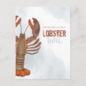 Elegant modern Simple Waterverf Lobster Boil Briefkaart (Voorkant)