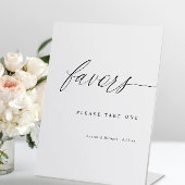 Elegant modern Simple Wedding Favors Table Sign Reclamebord Met Voetstuk