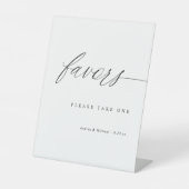Elegant modern Simple Wedding Favors Table Sign Reclamebord Met Voetstuk (Voorkant)