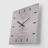 Elegant modern Simple Wedding Jubileum Keepslag Vierkante Klok (Hoek)