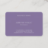 Elegant modern Sjabloon Professional Trendy Luxe Visitekaartje (Achterkant)