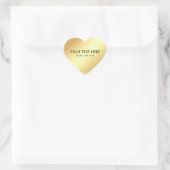 Elegant modern Sjabloon Trendy Black en Gold Hart Sticker (Tas)