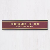 Elegant Modern Sjabloon Uw aangepaste tekst hier Deurbordje (Voorkant)