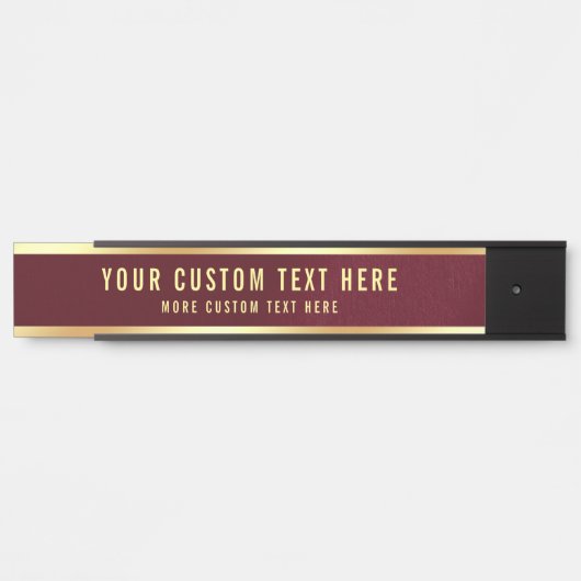 Elegant Modern Sjabloon Uw aangepaste tekst hier Deurbordje (Voorkant)