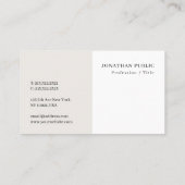 Elegant Modern Slank Design Sjabloon Professional Visitekaartje (Achterkant)