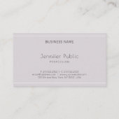 Elegant modern Smart Plain Professional Cool Visitekaartje (Achterkant)