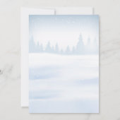 Elegant Modern Sneeuwval Kerstmis Winter Bruiloft Kaart (Achterkant)