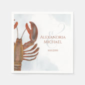 Elegant Modern Sophisticated Seafood Lobster Servet (Voorkant)