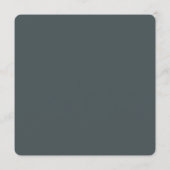 Elegant Modern Space Grey Bruiloft Menu (Achterkant)