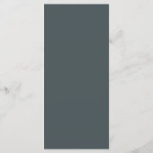 Elegant Modern Space Grey Bruiloft Menu (Achterkant)