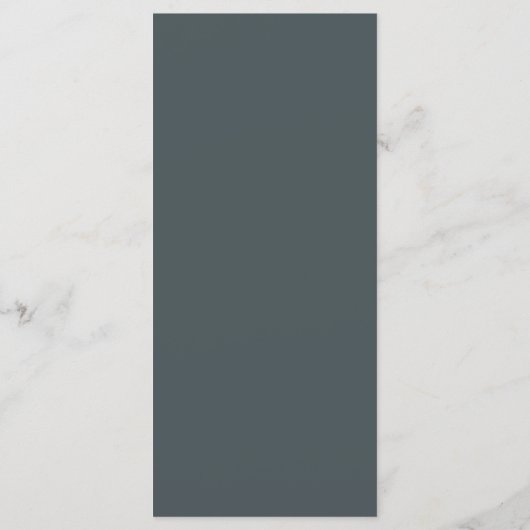 Elegant Modern Space Grey Bruiloft Menu (Achterkant)