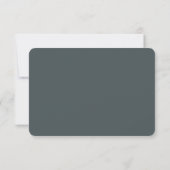 Elegant Modern Space Grey Bruiloft RSVP Kaartje (Achterkant)
